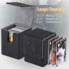 Arkeiliy Card Deck Box, 110+ Storage MTG Deck Box with 50 Pcs Card Sleeve, Collectible Trading Card Cases for Magic Commander and More (Black) view 2