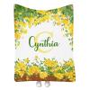 Artsadd Personalized Baby Blanket with Name Custom Baby Throw Blanket for Girls Customized Name Receiving Swaddle Floral Blanket for Infant Newborn Toddler Personalized Birthday 40"x50" view 1