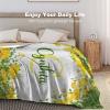 Artsadd Personalized Baby Blanket with Name Custom Baby Throw Blanket for Girls Customized Name Receiving Swaddle Floral Blanket for Infant Newborn Toddler Personalized Birthday 60"x80" view 3