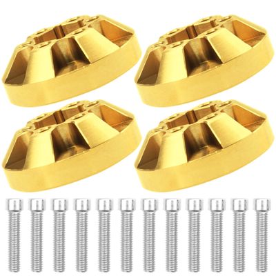ShareGoo 4Pcs Brass Wheels Hex Hub Adapter 12mm Hex Weight Compatible with 1.9 2.2Inch Wheels Rim Beadlock Axial SCX10 Traxxas TRX4 1/10 RC Crawler Car