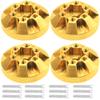 ShareGoo 4Pcs Brass Wheels Hex Hub Adapter 12mm Hex Weight Compatible with 1.9 2.2Inch Wheels Rim Beadlock Axial SCX10 Traxxas TRX4 1/10 RC Crawler Car view 2