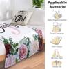 Artsadd Personalized Baby Blanket with Name Custom Baby Throw Blanket for Girls Customized Name Receiving Swaddle Floral Blanket for Infant Newborn Toddler Personalized Birthday 50"x60" view 4