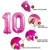 10 Number Balloon Pink 40 inch Big Foil Mylar 10th Balloons for 10 Year Old Boy Girl Birthday Party Decorations Wedding Anniversary Events Supplies view 3