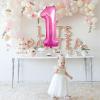 10 Number Balloon Pink 40 inch Big Foil Mylar 10th Balloons for 10 Year Old Boy Girl Birthday Party Decorations Wedding Anniversary Events Supplies view 4