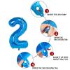 2 Number Balloon Blue 40 inch Big Foil Mylar 2nd Balloons for 2 Year Old Boy Girl Birthday Party Decorations Wedding Anniversary Events Supplies view 3