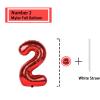 2 Number Balloon Red 40 inch Big Foil Mylar 2nd Balloons for 2 Year Old Boy Girl Birthday Party Decorations Wedding Anniversary Events Supplies view 2