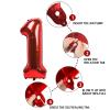 1 Number Balloon Red 40 inch Big Foil Mylar 1st Balloons for 1 Year Old Boy Girl Birthday Party Decorations Wedding Anniversary Events Supplies view 3