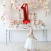1 Number Balloon Red 40 inch Big Foil Mylar 1st Balloons for 1 Year Old Boy Girl Birthday Party Decorations Wedding Anniversary Events Supplies view 4