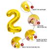 2 Number Balloon Gold 40 inch Big Foil Mylar 2nd Balloons for 2 Year Old Boy Girl Birthday Party Decorations Wedding Anniversary Events Supplies view 3
