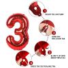 3 Number Balloon Red 40 inch Big Foil Mylar 3rd Balloons for 3 Year Old Boy Girl Birthday Party Decorations Wedding Anniversary Events Supplies view 3