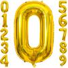 0 Number Balloon Gold 40 inch Big Foil Mylar 0th Balloons for 0 Year Old Boy Girl Birthday Party Decorations Wedding Anniversary Events Supplies view 1