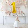 0 Number Balloon Gold 40 inch Big Foil Mylar 0th Balloons for 0 Year Old Boy Girl Birthday Party Decorations Wedding Anniversary Events Supplies view 4