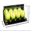 Better Display Cases Acrylic Four Softballs Display Case with Mirror Case, Yellow Risers, Black Base, Wallmount and Plastic Rings 17" x 6" x 7" (A019/V46) view 2