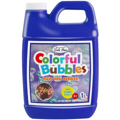 Lulu Home Concentrated Bubble Solution, 1 L/ 33.8 OZ Refill for Bubble Machines, Giant Wands, and Blowers - Up to 2.5 Gallons for Kids' Birthday Parties