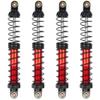 4Pcs Vgoohobby Metal Shocks Absorber Adjustable Dampers Compatible with Axial SCX10 Traxxas TRX4 D90 90046 Redcat Gen7 1/10 RC Crawler Car (Red,110mm) view 1
