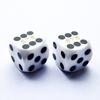 Bescon Professional Precision Dice Round Corner 9/16" (14.3mm) with Random Serial Number, Precision Cut Dice 14.3MM Solid White, 2pcs Set view 1