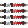 4Pcs Vgoohobby Metal Shocks Absorber Adjustable Dampers Compatible with Axial SCX10 Traxxas TRX4 D90 90046 Redcat Gen7 1/10 RC Crawler Car (Red,90mm) view 1
