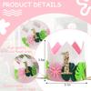 Agkvw Pink Wild One Birthday Crown for Girls - Tropical Pink 1st Birthday Hat, Girls Jungle Safari 1st Birthday Decoration, Hawaiian 1stBirthday Decor view 4