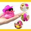 12 PCS Cowboy Duck with Scarf Hat and Sunglasses Mini Bath Duck Toys for Birthday Swimming Party Gift Favor Decorations view 3