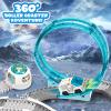 KIZJORYA Construction Race Track, Space Train Track Set, 205 PCS DIY Flexible Tracks Play Set for Boys 4-7 with Light up Space Car Station Astronaut, for Toddlers Kids Girls 3-12 view 4