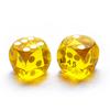 Bescon Professional Precision Dice Round Corner 9/16" (14.3mm) with Random Serial Number, Precision Cut Dice 14.3MM Gem Yellow, 2pcs Set view 1