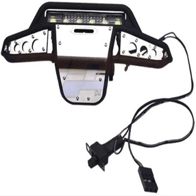 GPM Upgrades Nylon and Stain Tainless Steel Universal Front Bumper with 6 LED Light Bulbs for 1/18 4WD TRX4M Ford Bronco97074-1 1/18 4WD TRX4M Land Rover Defender97054-1 RC Car