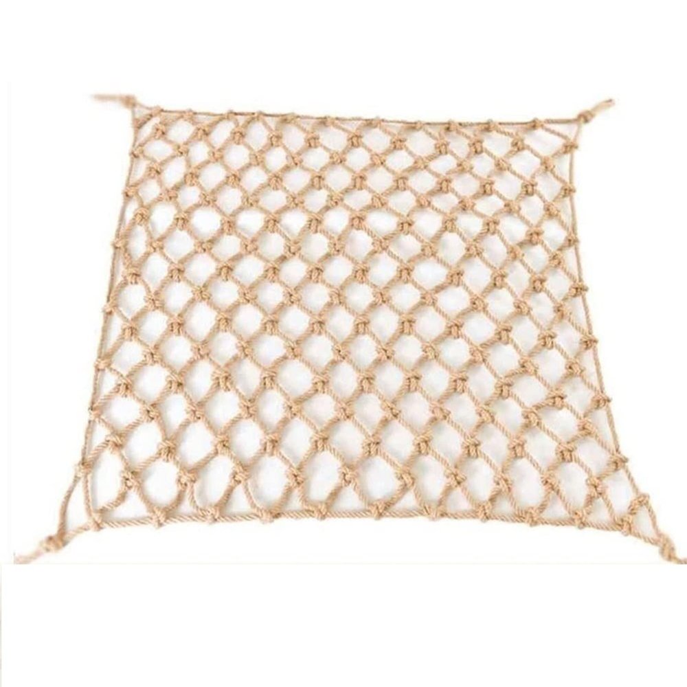 Lifting Net - Elastic Cargo Netting, Safety Rope Netting For Balcony, Protection Kids Hemp Rope Nets Banister, Retro Cargo Mesh Nets Truck Trailer Net Support Customization ( Size : 1 X 1M/Mesh 10cm/L