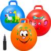 Ynanimery Bouncy Balls with Handle for Kids, Ride On Toys Balls for Kids 3 4-8, 3 Pack Hopper Ball 18 Inch Size with Air Pump for Kid Jumping Sports Ride Games Balance Exercise Indoor Outdoor Fun Toy view 1