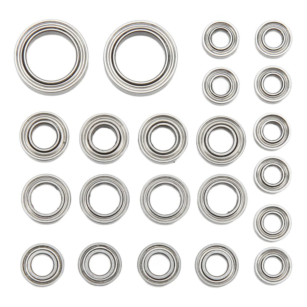 22Pcs RC Bearing Kit, Stainless Steel 5 Different Sizes RC Car Bearings Upgrade Parts for 1/18 RC Crawler