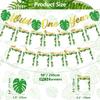Wild One Birthday Decorations, Baby New Born to 12 Months Photo Banner, Wild One Year Garland, Jungle Safari Animal Theme 1st Birthday Party Supplies for Baby view 2