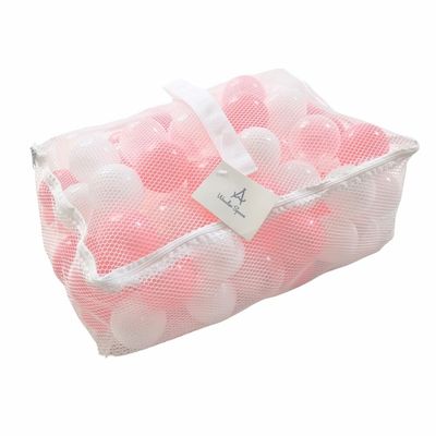 Wonder Space Soft Pit Balls, Chemical-Free Crush Proof Plastic Ocean Ball, BPA Free with No Smell, Safe for Toddler Ball Pit/Kiddie Pool/Indoor Baby Playpen (100 Balls, Mixed - Pink)