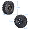 HobbyPark Brass 1.0 Beadlock Wheels & Tires for 1/18 TRX4M Upgrades Parts 1/18 SCX24 1/24 RC Crawler Replacement, Set of 4 (Type B) view 2