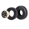 HobbyPark Brass 1.0 Beadlock Wheels & Tires for 1/18 TRX4M Upgrades Parts 1/18 SCX24 1/24 RC Crawler Replacement, Set of 4 (Type B) view 4