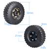 HobbyPark Brass 1.0 Beadlock Wheels & Tires for 1/18 TRX4M Upgrades Parts 1/18 SCX24 1/24 RC Crawler Replacement, Set of 4 (Type E) view 2