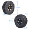 HobbyPark Brass 1.0 Beadlock Wheels & Tires for 1/18 TRX4M Upgrades Parts 1/18 SCX24 1/24 RC Crawler Replacement, Set of 4 (Type A) view 2