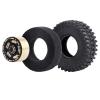HobbyPark Brass 1.0 Beadlock Wheels & Tires for 1/18 TRX4M Upgrades Parts 1/18 SCX24 1/24 RC Crawler Replacement, Set of 4 (Type A) view 4