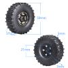 HobbyPark Brass 1.0 Beadlock Wheels & Tires for 1/18 TRX4M Upgrades Parts 1/18 SCX24 1/24 RC Crawler Replacement, Set of 4 (Type C) view 2