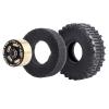 HobbyPark Brass 1.0 Beadlock Wheels & Tires for 1/18 TRX4M Upgrades Parts 1/18 SCX24 1/24 RC Crawler Replacement, Set of 4 (Type C) view 4
