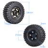 HobbyPark Brass 1.0 Beadlock Wheels & Tires for 1/18 TRX4M Upgrades Parts 1/18 SCX24 1/24 RC Crawler Replacement, Set of 4 (Type D) view 2