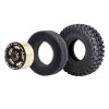 HobbyPark Brass 1.0 Beadlock Wheels & Tires for 1/18 TRX4M Upgrades Parts 1/18 SCX24 1/24 RC Crawler Replacement, Set of 4 (Type D) view 4