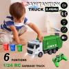 CALEST 2.4Ghz RC Garbage Truck with 4 Trash Cans, 6 Channel Remote Control, Waste Management Toy, 100pcs Garbage Sorting Cards, Boys 3+ view 2