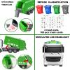 CALEST 2.4Ghz RC Garbage Truck with 4 Trash Cans, 6 Channel Remote Control, Waste Management Toy, 100pcs Garbage Sorting Cards, Boys 3+ view 4