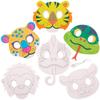 Baker Ross FX556 Rainforest Animal Colour In Masks - Pack of 10, Arts and Crafts Party Masks for Kids view 1
