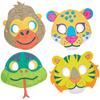 Baker Ross FX556 Rainforest Animal Colour In Masks - Pack of 10, Arts and Crafts Party Masks for Kids view 3