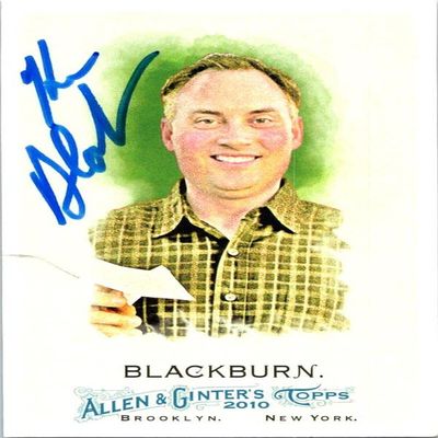 Autograph Warehouse 665214 Ken Blackburn Autographed Nc State Wolfpack Paper Airplane World Record Holder 2010 Topps Allen & Ginters No.135 Trading Card