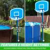 GoSports Splash Hoop UP Above Ground Pool Hoop Basketball Game with 2 Pool Basketballs and Pump view 3