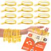 UpBrands 12-Pack Yellow 7-Inch Zipper Bracelets  Fidget Party Favors for Kids, Bulk Sensory Toys for Anxiety, and Stylish Accessories for Friendship and Kindness Celebrations view 1