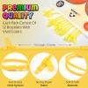 UpBrands 12-Pack Yellow 7-Inch Zipper Bracelets  Fidget Party Favors for Kids, Bulk Sensory Toys for Anxiety, and Stylish Accessories for Friendship and Kindness Celebrations view 3