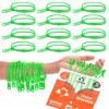 UpBrands 12-Pack Green 7-Inch Zipper Bracelets  Themed Fidget Party Favors for Earth Day, Bulk Sensory Toys for Kids, and Lucky Accessories for St. Patricks Day view 1