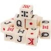 15Pcs 6-Sided Spanish Poker Dice, Acrylic Letter for Card Games, Portable Game Props for Poker and Liar, 0.59 Inch Color Dice Set for Family Entertainment view 1
